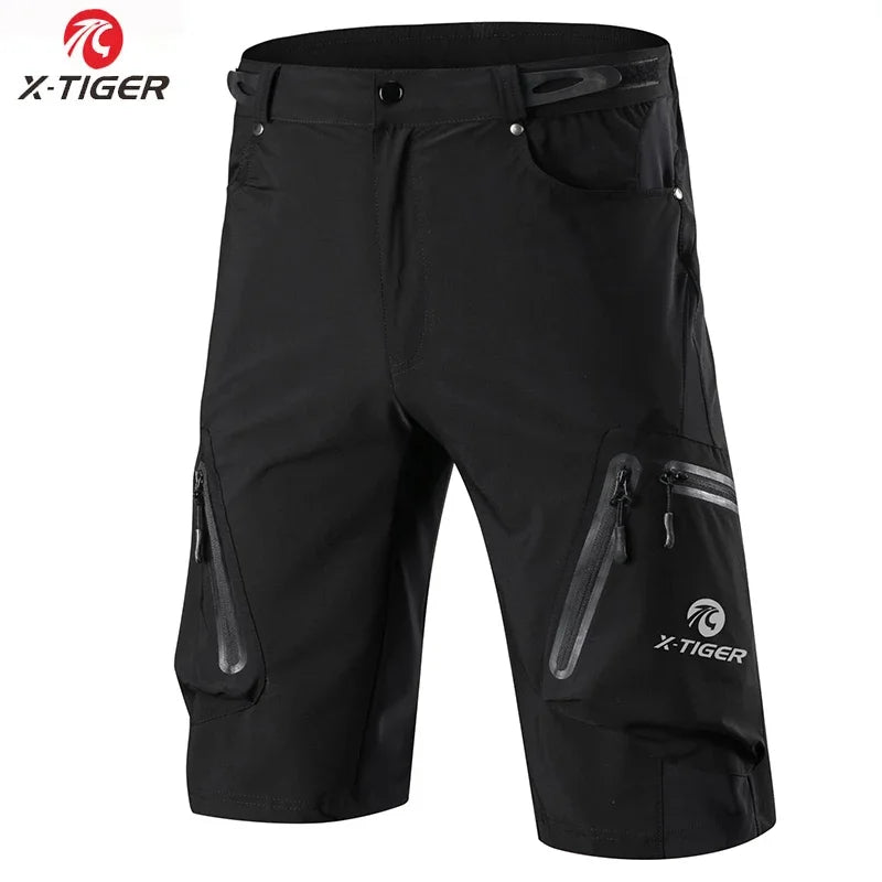 X-Tiger Men's Cycling Shorts With 5D Gel Pad Cycling Underwear Mountain Bike Downhill Shorts Loose Outdoor MTB Bicycle Shorts