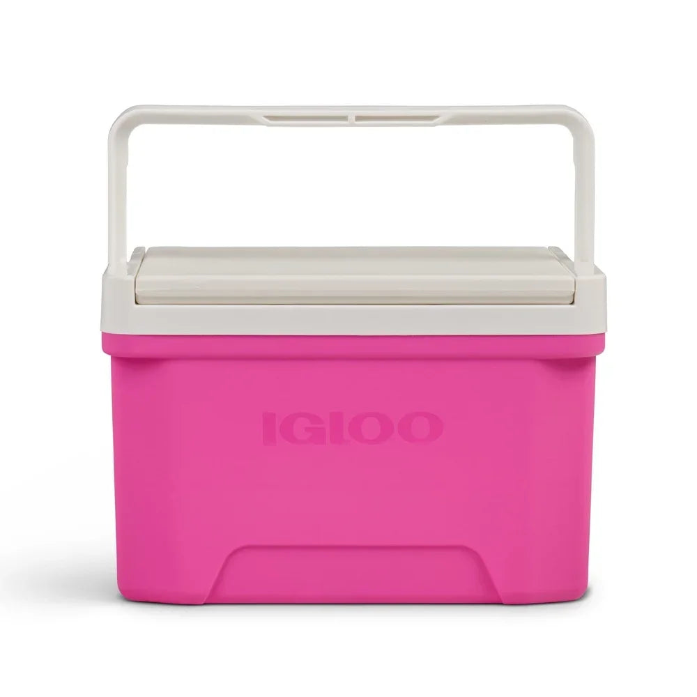 9 QT Ice Chest Cooler with Cool Riser Technology Easy Carry Bale Handle Reversible Lid Tray and Cup Holder Perfect School Office