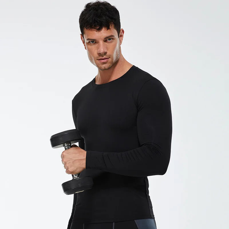 Men/Women Compression Running T-Shirt Fitness Tight Long Sleeve Sport T-shirt Training Jogging Shirts Gym Sportswear Quick Dry Clothes