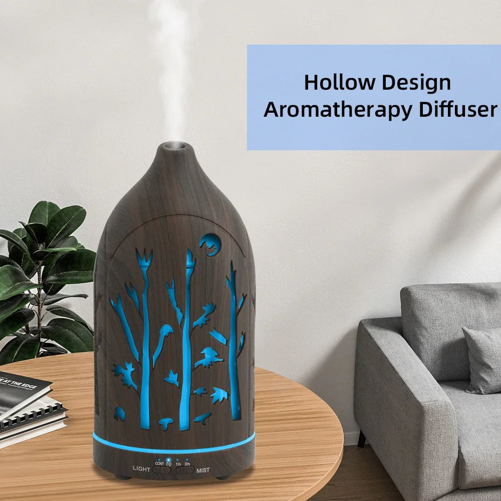 Ultrasonic Essential Oil Diffuser with Auto Shut-Off, Whisper Quiet Operation  Includes 3 Essential Oils for Home, Office, Yoga