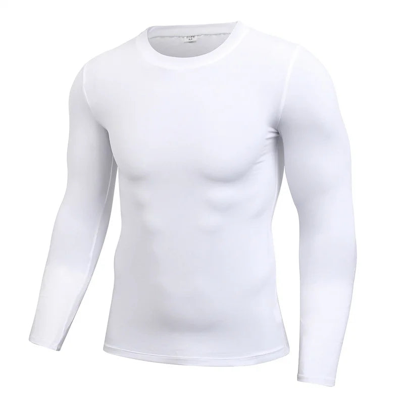 Men/Women Compression Running T-Shirt Fitness Tight Long Sleeve Sport T-shirt Training Jogging Shirts Gym Sportswear Quick Dry Clothes