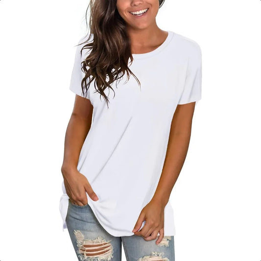 Saloogoe Womens Loose Fit Tshirts Short Sleeve Summer Tops Casual Workout Yoga Tunic T Shirts Tops