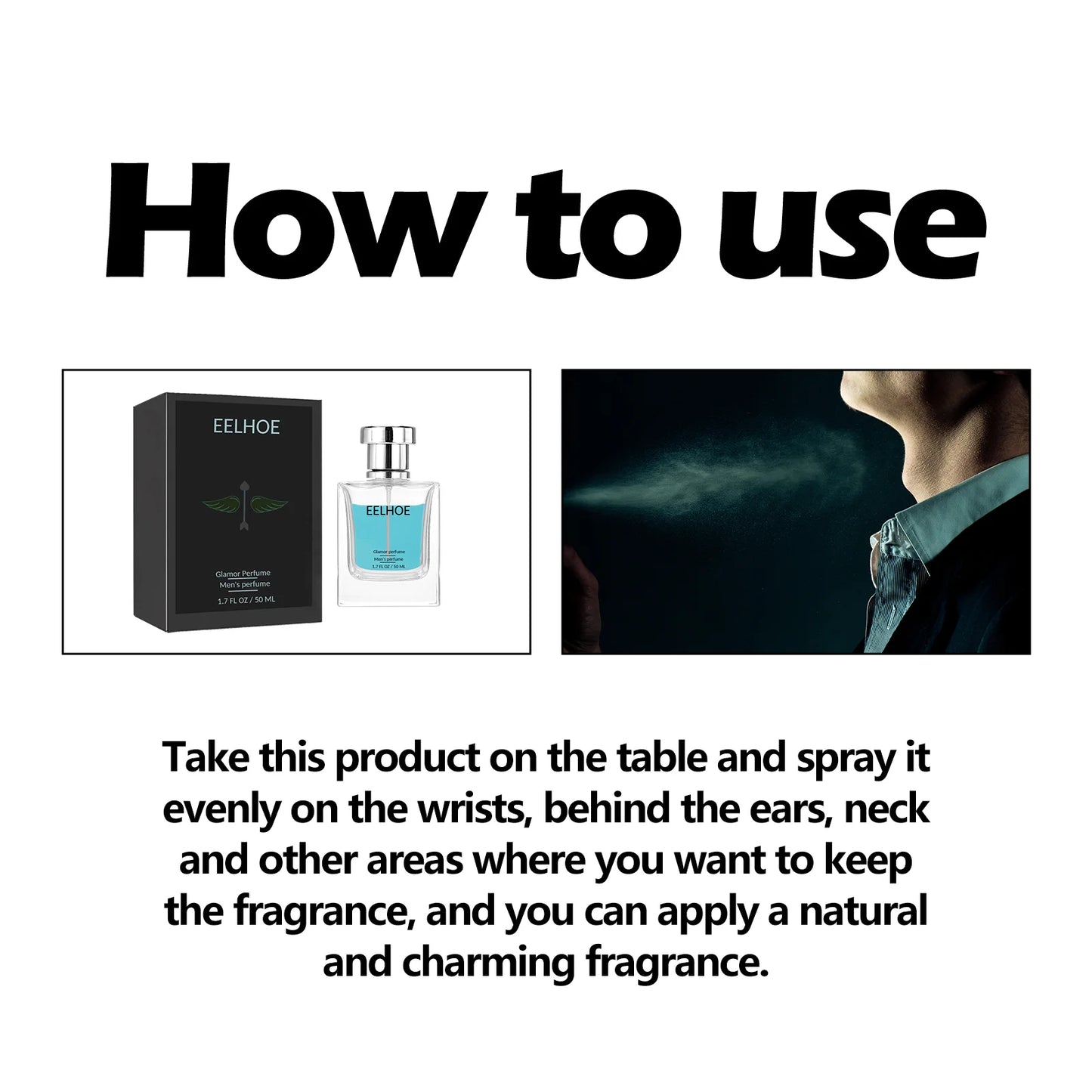 EELHOE pheromone perfume, refreshing, mild, not pungent, lasting, natural fragrance, dating niche perfume