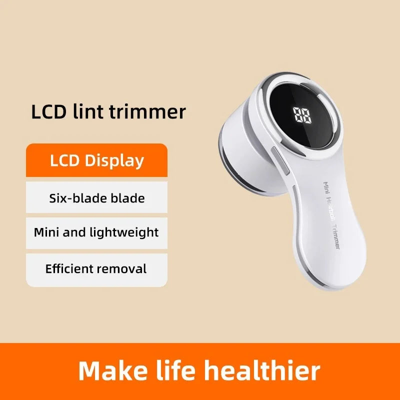 Portable Lint Remover & Fabric Shaver with Large Storage Compartment, Reusable Battery-Powered Lint Brush for Clothes, Socks, an
