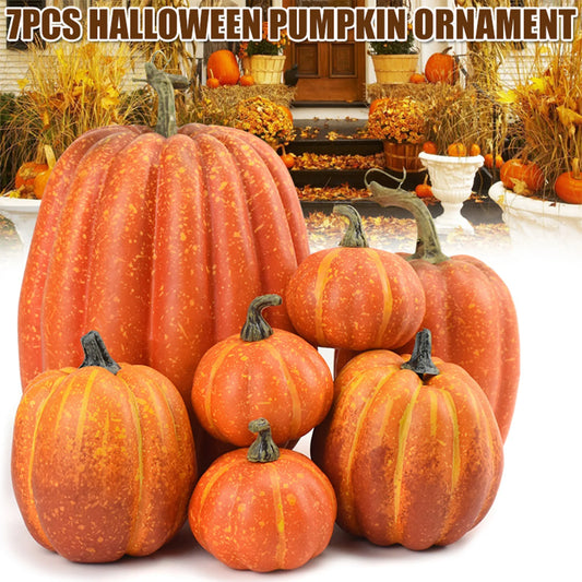 Realistic Halloween Pumpkin Model Set Artificial Decoration Fake Pumpkins for Home Party Decor Local shipment in the US