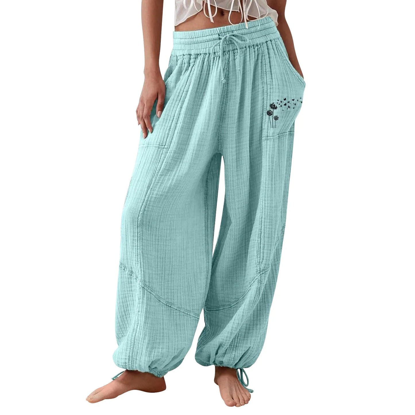 2024 New Fashion Sport Pants Women's Fitness Trousers Summer Thin Loose Quick-Drying Stretchy sweatpants Running Training Pants