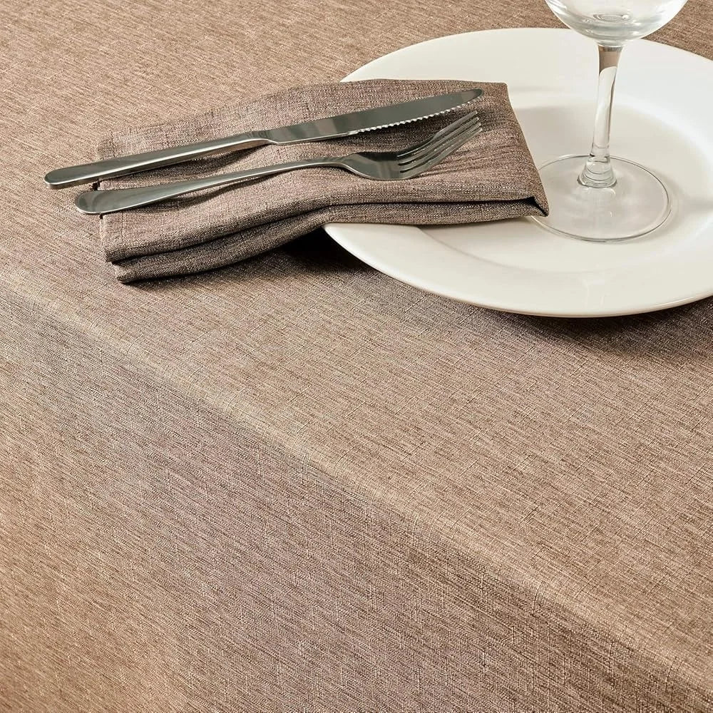 Waterproof Rectangular Tablecloth Linen Anti-Shrink Soft Wrinkle Resistant Decorative Fabric Cover Dining Picnic Buffet Tables