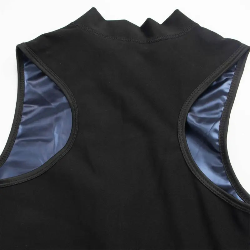 Women's Sauna Vest Zipper Design Body Shaper Heat Trapping Vest Weight Loss Workout Shirt Tank Top