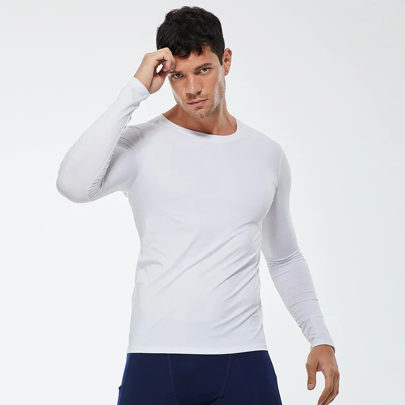 Men/Women Compression Running T-Shirt Fitness Tight Long Sleeve Sport T-shirt Training Jogging Shirts Gym Sportswear Quick Dry Clothes