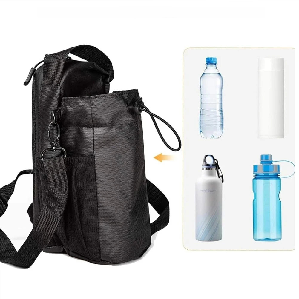 Magnetic Water Bottle Bag Sling Bag Crossbody Water Bottle Pouch Water Bottle Carrier Bag for Men Women Fitness Travel Sports