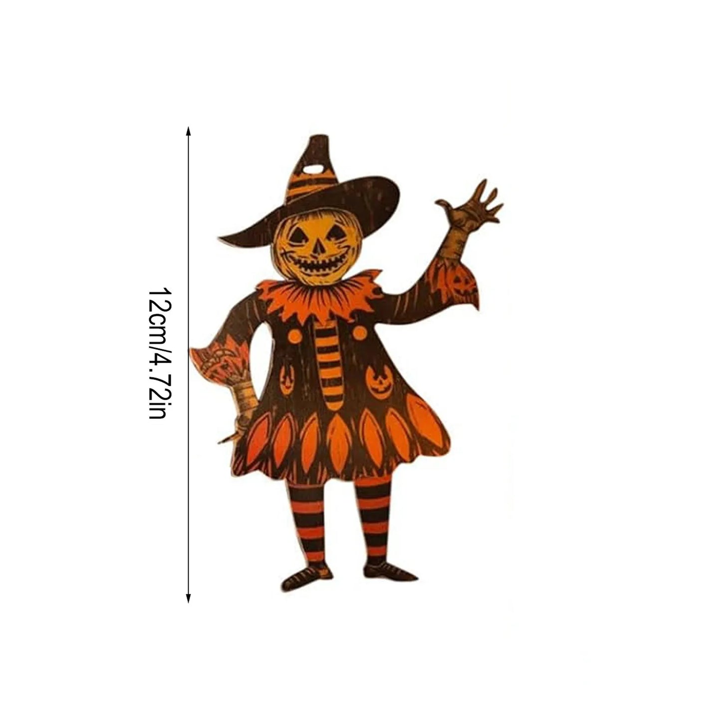 2d Halloween Wooden Hanging Ornaments Retro Pumpkin Ghost Horror Bunting Decoration Festival Spooky Atmosphere Props