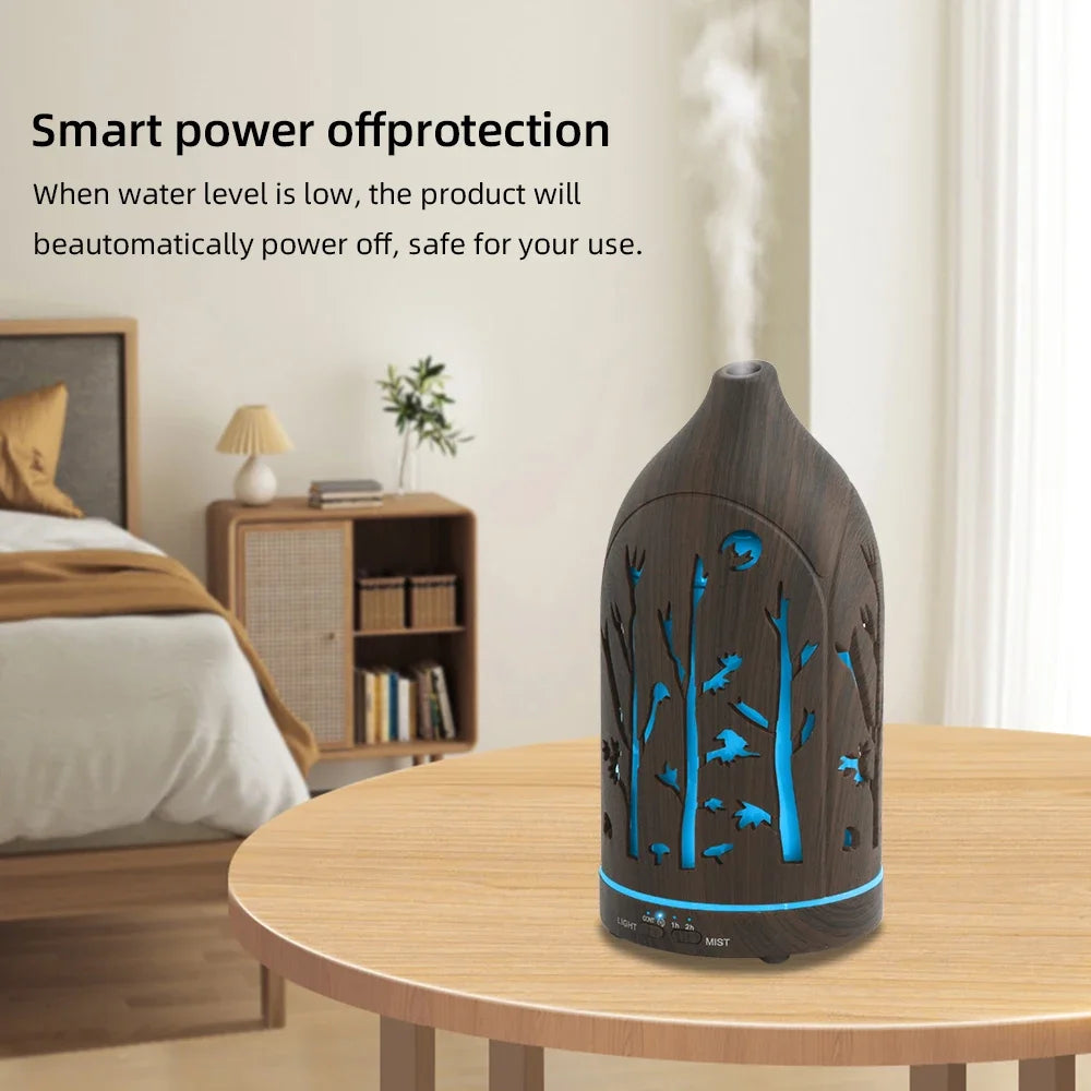 Ultrasonic Essential Oil Diffuser with Auto Shut-Off, Whisper Quiet Operation  Includes 3 Essential Oils for Home, Office, Yoga