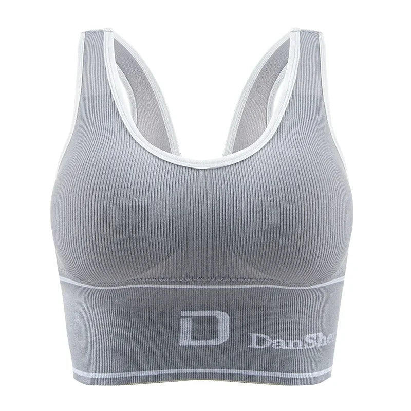 Beautiful U Back Vest Padded Women's High Elasticity Yoga Sports Underwear Lady No Steel Ring Fashion Top Push Up Bra Versatile