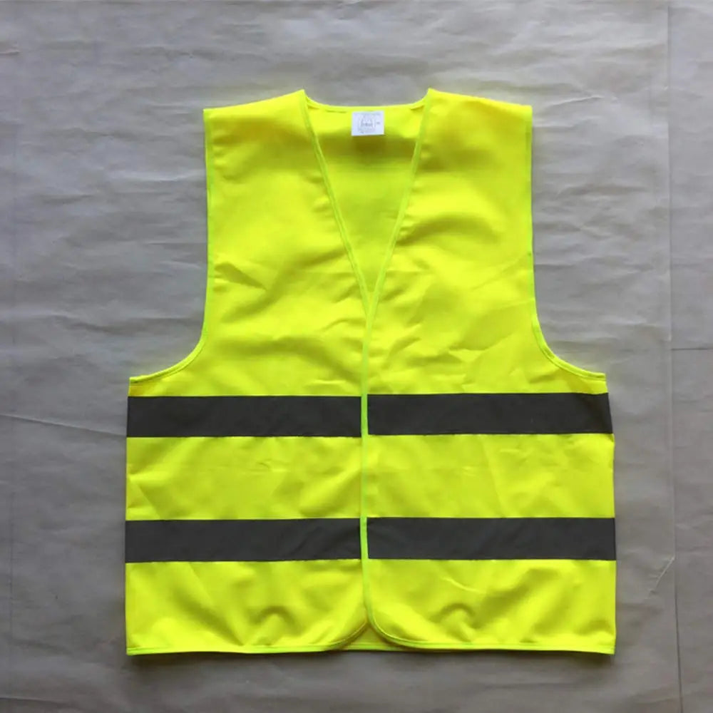 Fluorescent Green Reflective Vest Sleeveless Tops Traffic Running Safety Reflector with Reflective Stripe