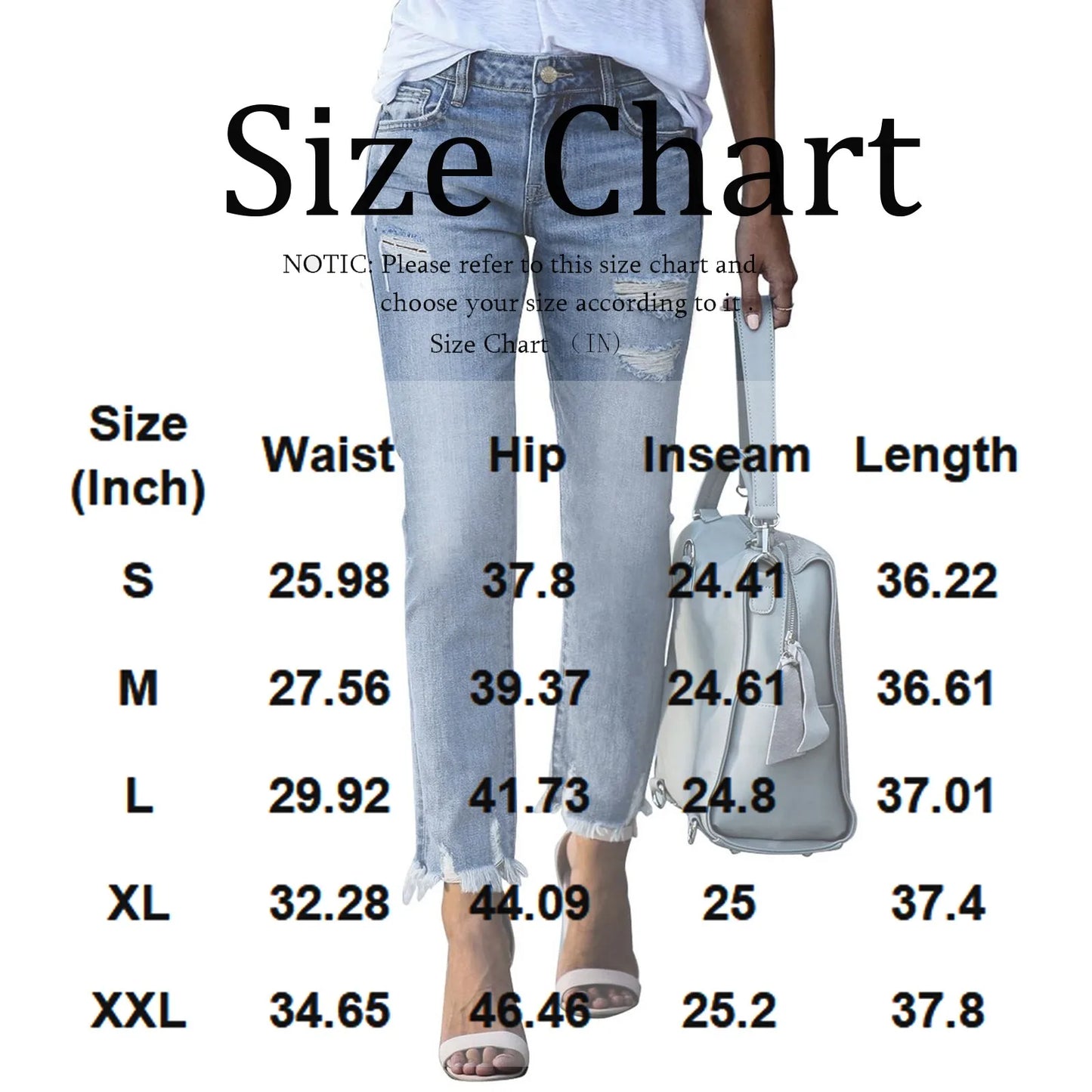 Ripped Slim Vintage Jeans Pencil Pants For Women Clothing Tassel Vintage Denim Trouser Female Bleached Pants New In
