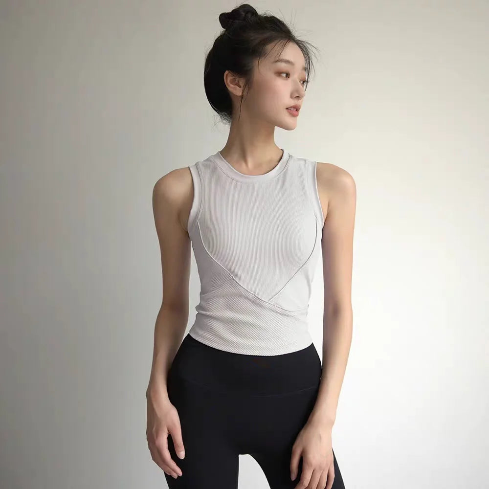 Women's High-Strength Shockproof Yoga Sports Bra Padded Push-Up Gym Bra Fitness Vest Top Running Gym Bra Sports Underwear