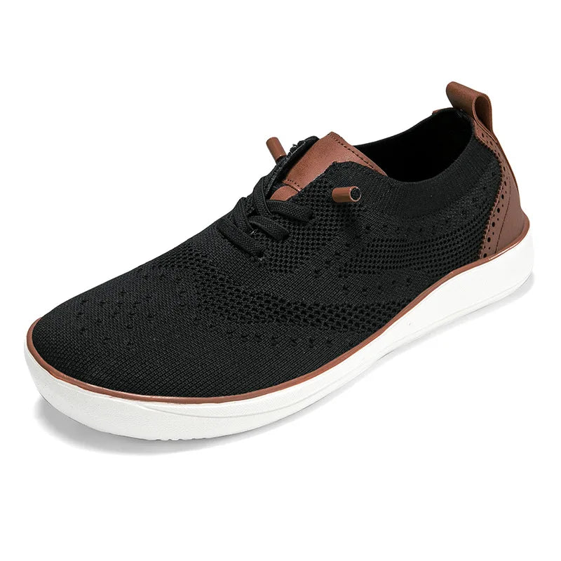 Men Knit Walking Shoes Minimalist Wide Toe Box Shoes Sneakers Barefoot Sneakers for Indoor Outdoor