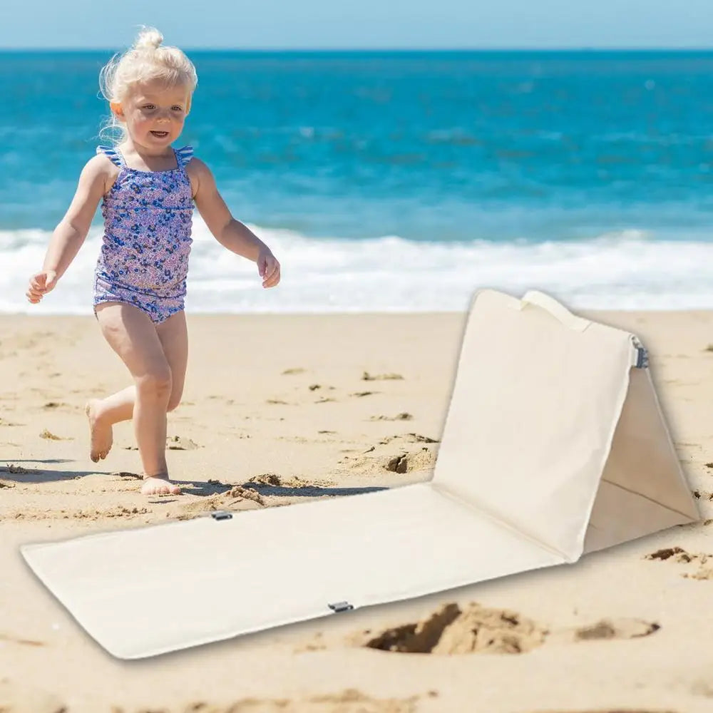 Beach Lounger Triangular Camp Pad Waterproof Beach Chair Mat With Back Rest Portable Beach Lounger For Tanning Lightweight