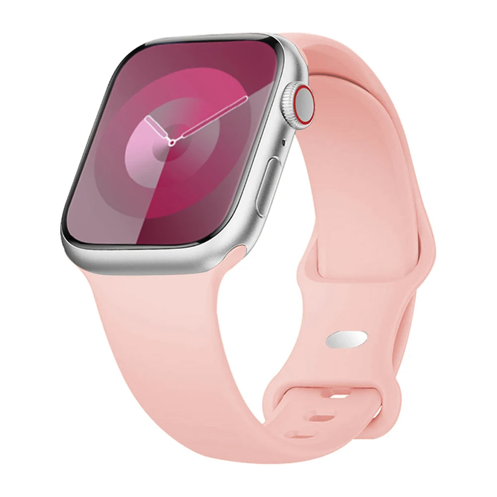 Silicone Strap For Apple Watch Band 40mm 44mm 46mm 45mm 41mm 49mm 38 42 Correa Bracelet iWatch series 6 ultra2 7 8 9 se 10 band