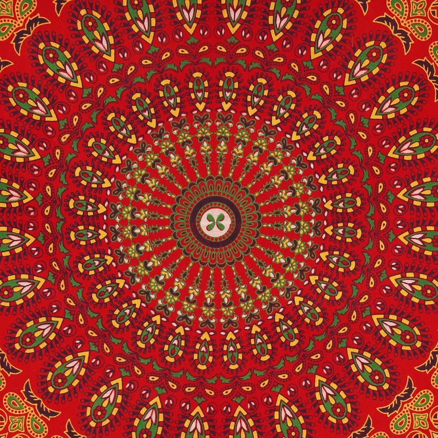 Handmade Indian hippie Bohemian Psychedelic Peacock Mandala Wall hanging College Dorm Beach Throws Table Cloth Bedding Tapestry