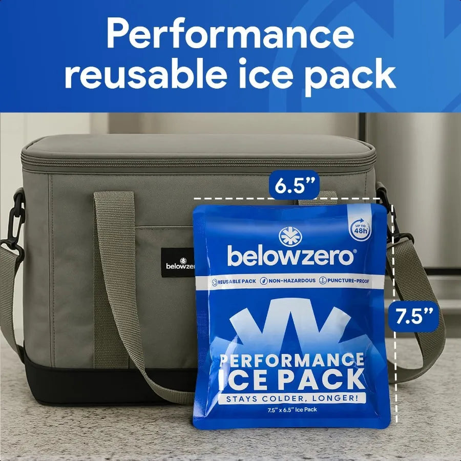 Prefilled Reusable Ice Packs for Coolers Long Lasting Freezer Ice Blocks for Camping Lunch Bags More 48 Hour Cooler Ice Pack Te