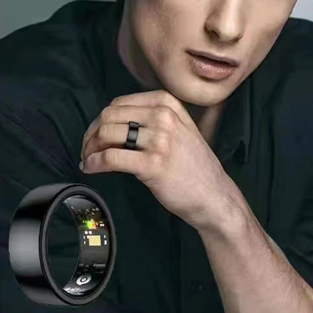 Smart Ring Health Tracker IP68 Waterproof Sleep Heart Rate Blood Oxygen Tracker Multi-sport Modes for Women Men for iOS Android