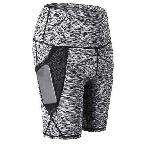 2023 Summer Gym Shorts Women High Waist Compression Quick Dry Yoga Shorts femme Fitness Running Push Up Shorts Pockets Design
