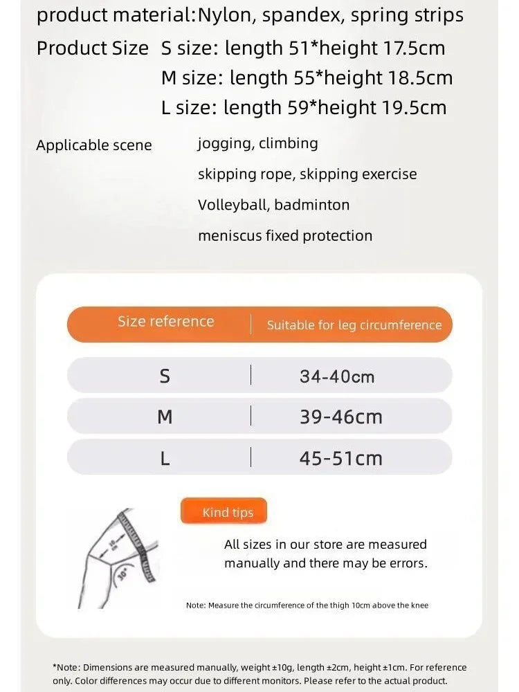 1PC Sports Kneepad Men Women Pressurized Elastic Knee Pads Arthritis Joints Protector Fitness Volleyball Equestrian Protector