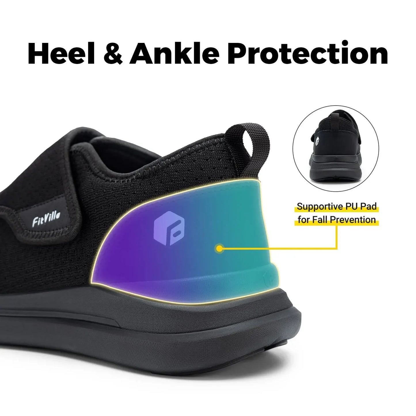 Men'S Diabetic Shoes Extra Wide 2E For Elder Orthopedics Feet Swollen Adjustable Walking Shoe Elderly Foot Pain Relief