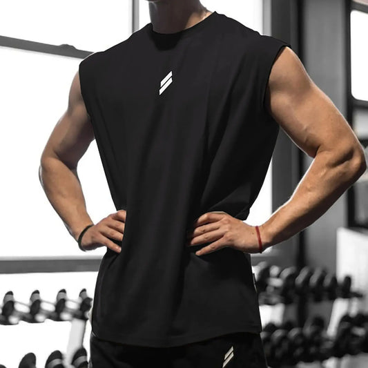 Running Tank Top Men Summer Sport Gym Vest Quick Dry Training Tanktop Workout Singlets Man Fitness Bodybuilding Sleeveless Shirt