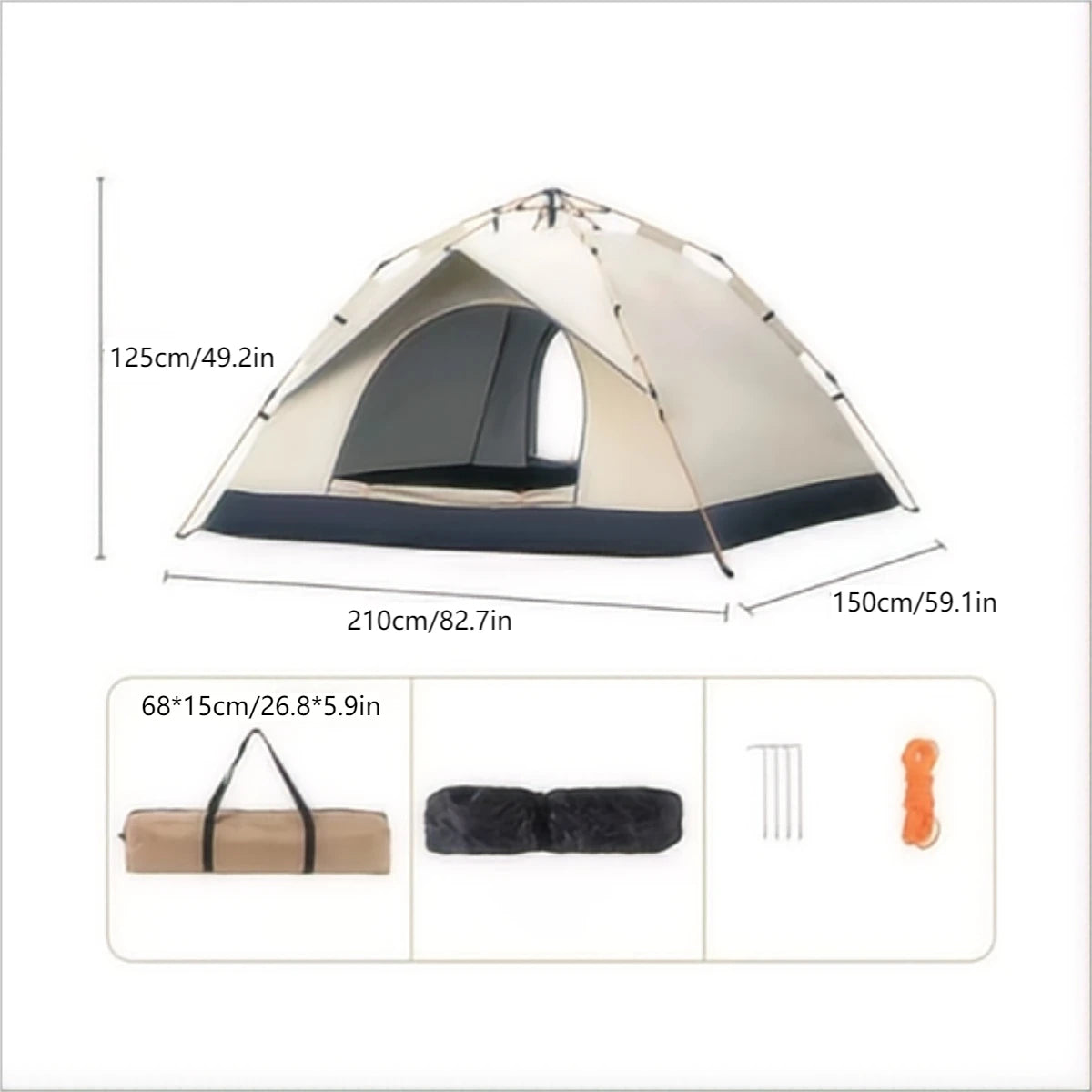 Outdoor Automatic Camping Tent Family Tents Parties Music Festival Tent Easy Up Waterproof Weather Resistant 4 person tents