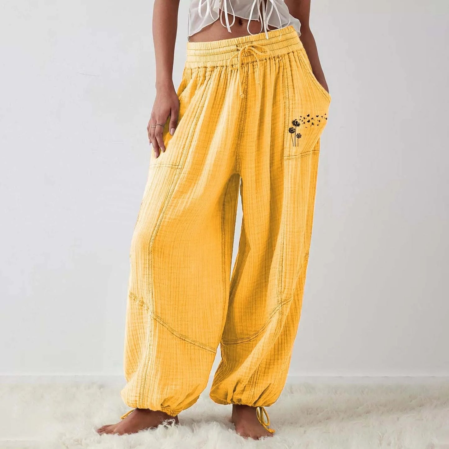 2024 New Fashion Sport Pants Women's Fitness Trousers Summer Thin Loose Quick-Drying Stretchy sweatpants Running Training Pants