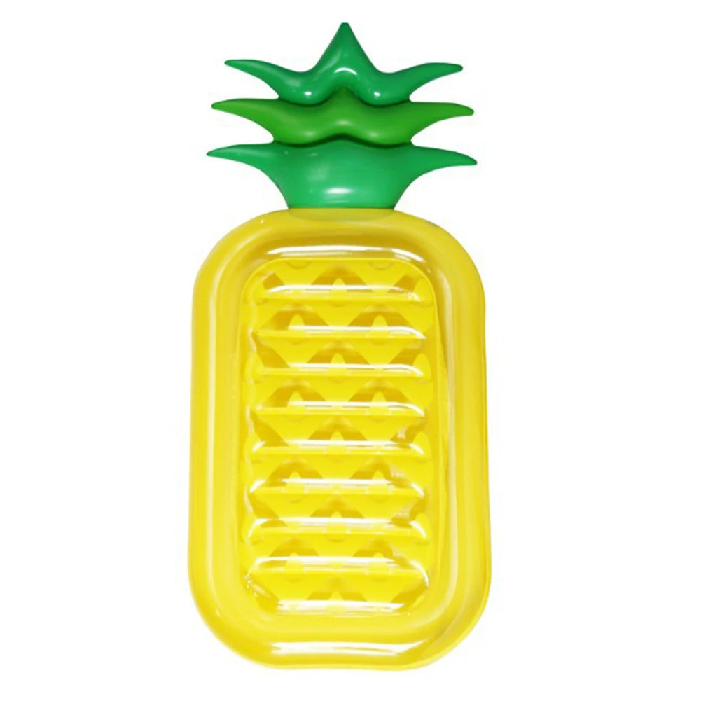 Pineapple Inflatable Hammock Bed Foldable Floating Water Recliner Mats Comfortable PVC Porous Exhaust Large Size for Summer Pool
