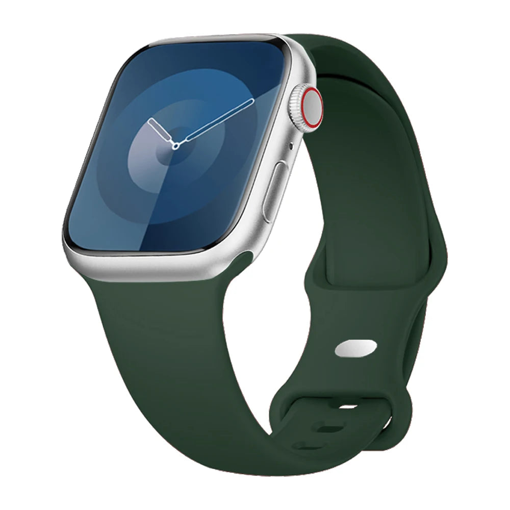 Silicone Strap For Apple Watch Band 40mm 44mm 46mm 45mm 41mm 49mm 38 42 Correa Bracelet iWatch series 6 ultra2 7 8 9 se 10 band