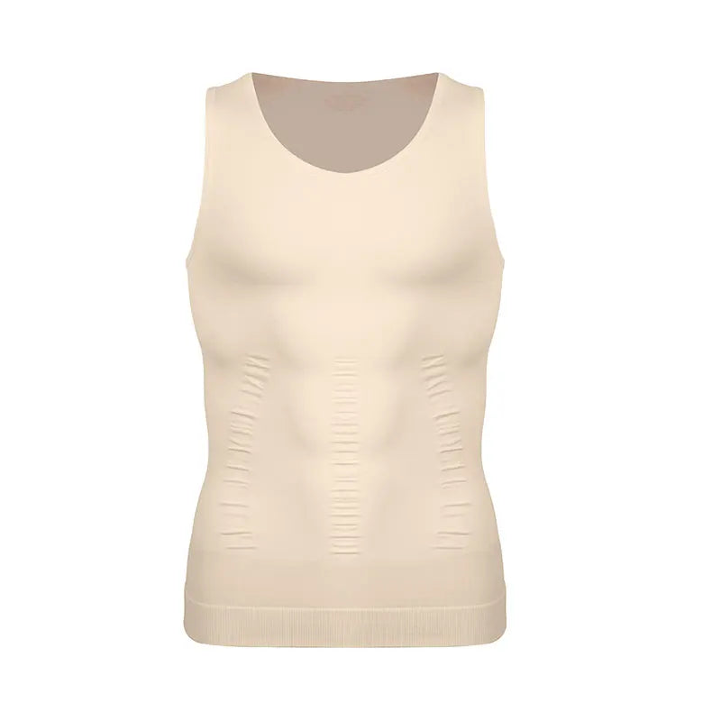 Men Slim Gym Workout Corset Tummy Control Compression Tank Top Sleeveless Shapewear Slimming Body Shaper Vest Shirt Abs Abdomen