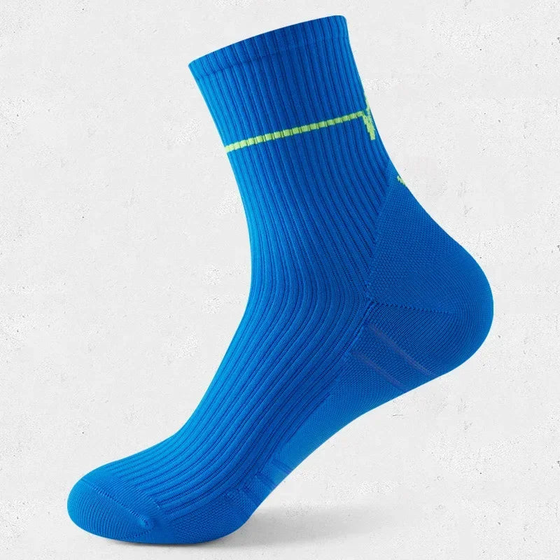 1 Pair Professional Running Socks Men's Women Marathon Whiteline Cycling Socks Men Lady Sport Running Sports Socks