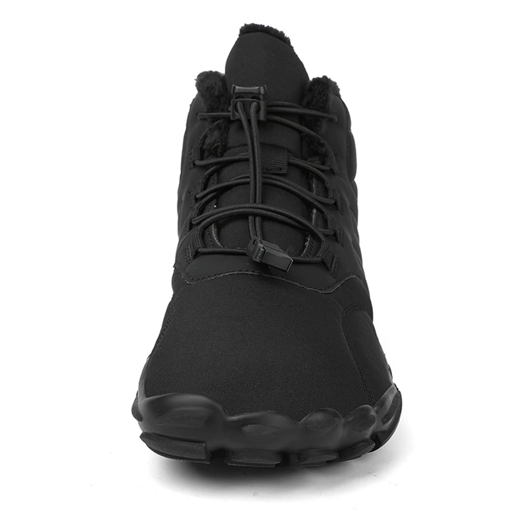 Winter Warm Running Barefoot Shoes Women Men Rubber High Ankle Boots Waterproof Non-Slip Breathable for Trekking Climbing