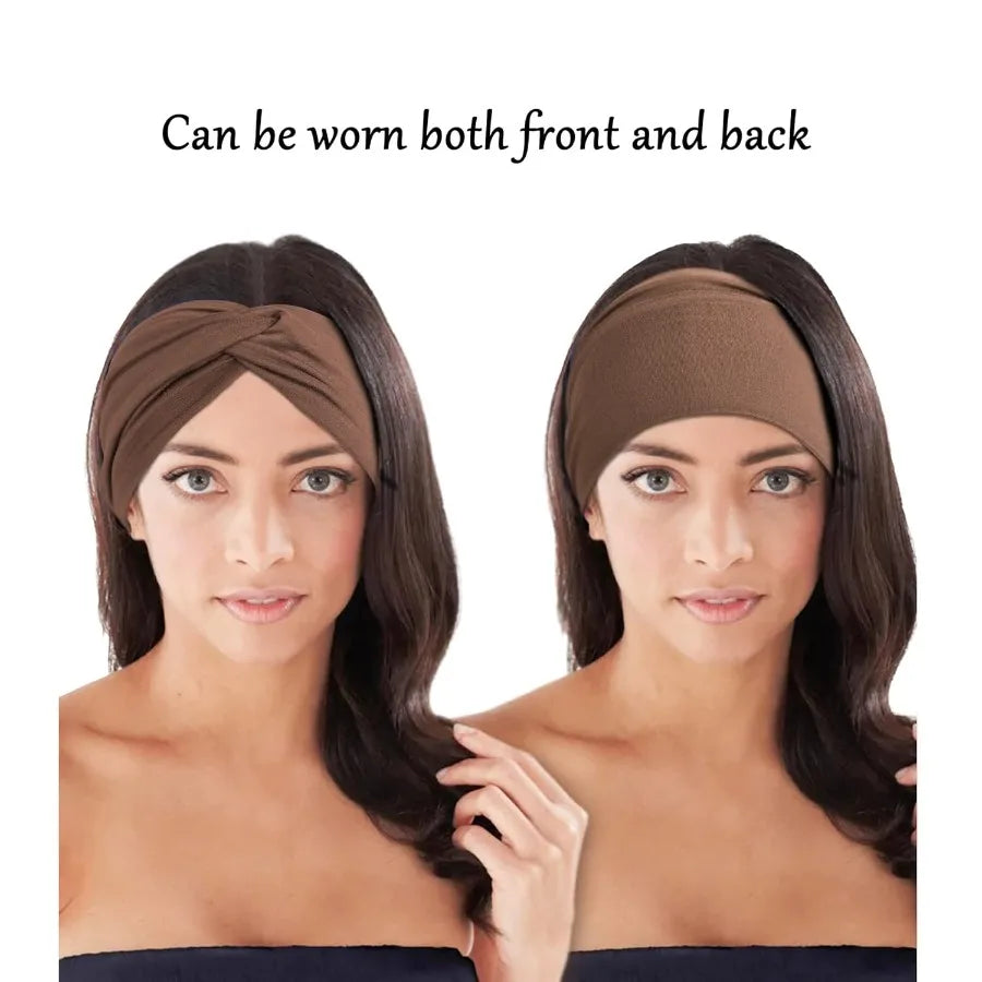 10 PCS Women Headbands African Wide Hair Wrap Extra Turban Head Bands for Lady Large Sport Workout Stretch Nonslip Big Hair Ban