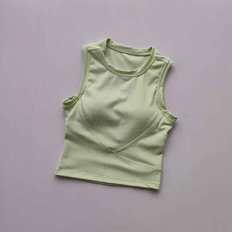 Women's High-Strength Shockproof Yoga Sports Bra Padded Push-Up Gym Bra Fitness Vest Top Running Gym Bra Sports Underwear