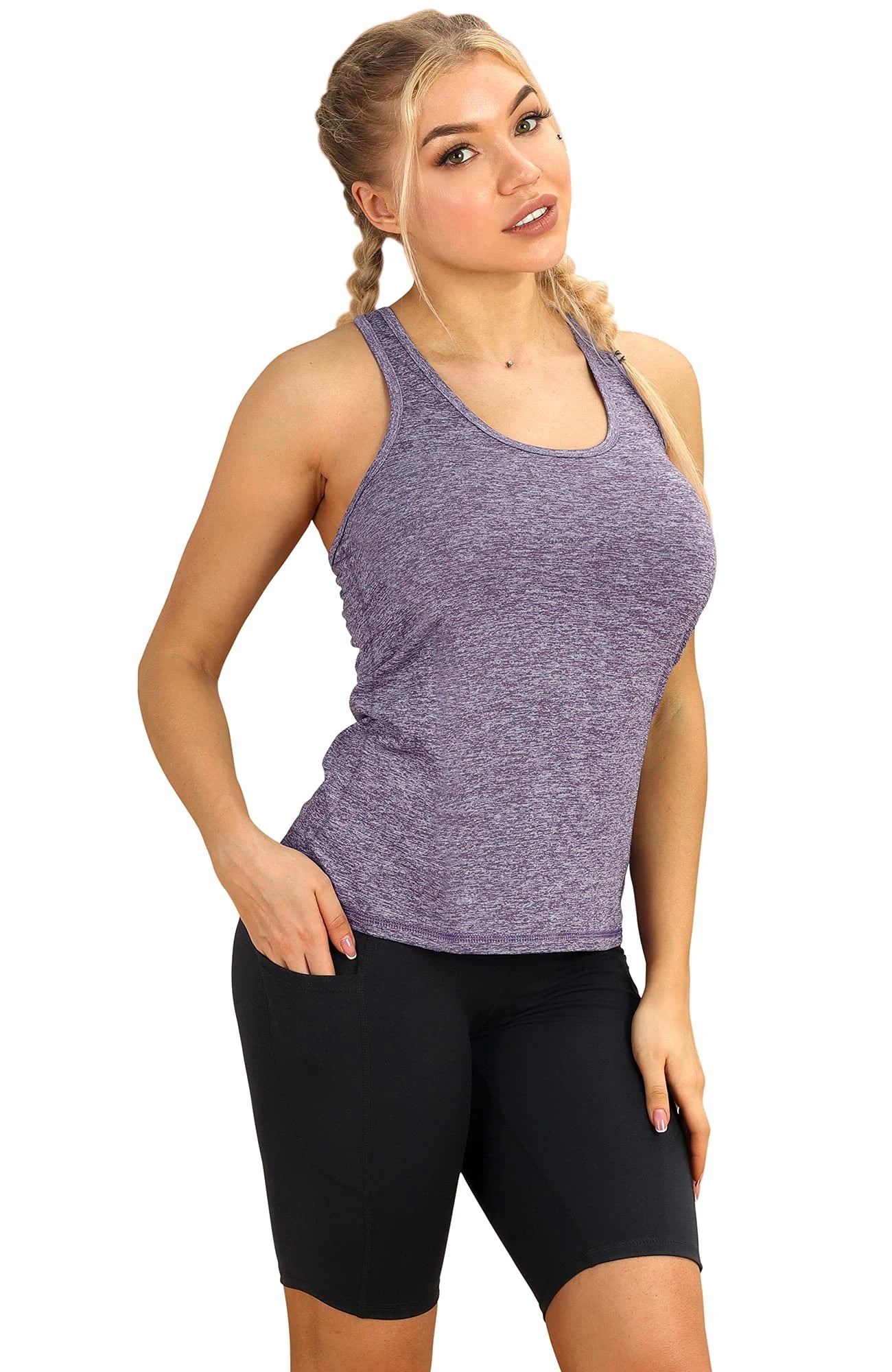 3 Pcs Women Sport tank Tops Loose Yoga Tops Quick Dry Workout Sport Tops For Women Fitness Sport Yoga Shirt
