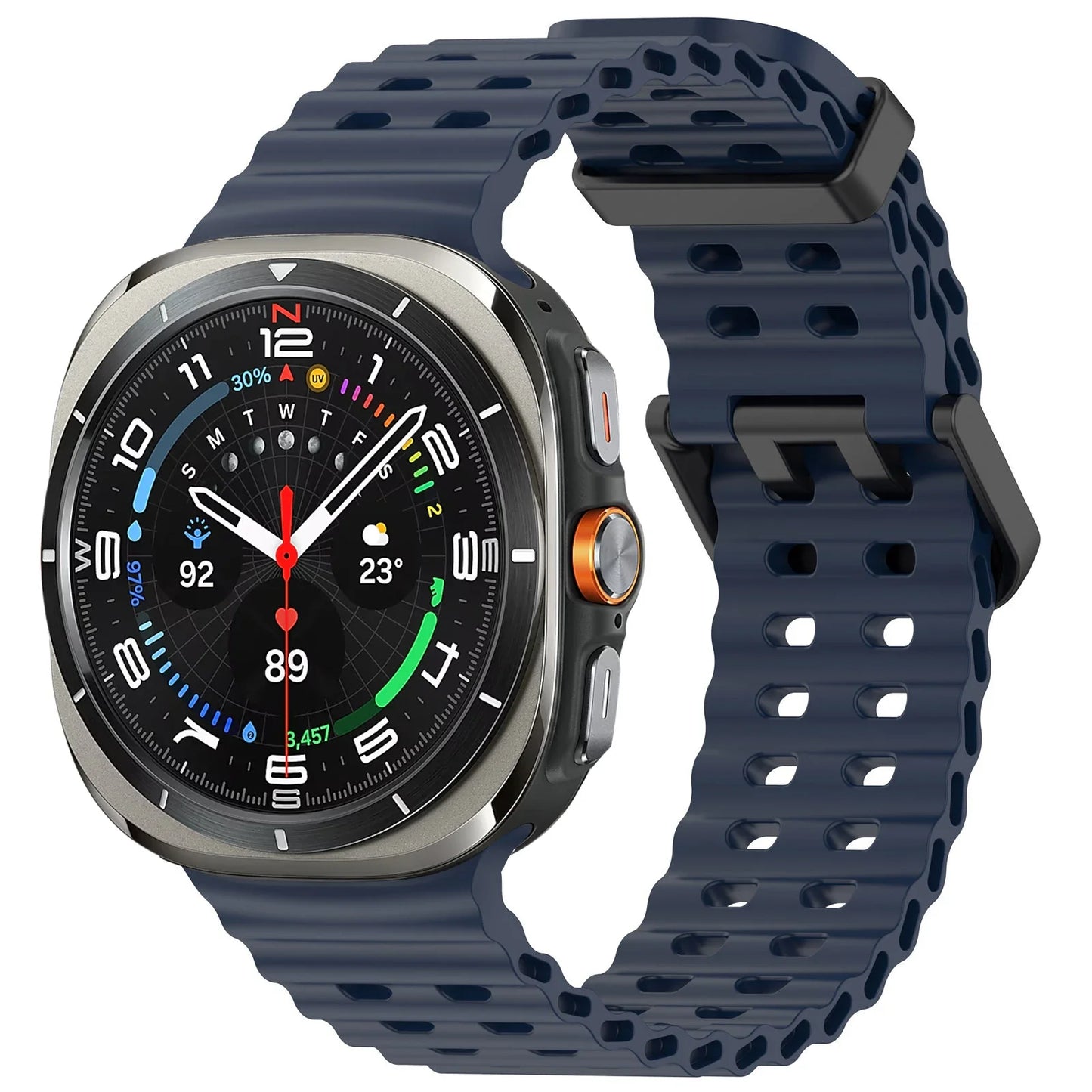 Marine Band For Samsung Galaxy Watch Ultra Accessories Silicone Sport Bracelet correa Galaxy Watch 7 Ultra 47mm Original Strap