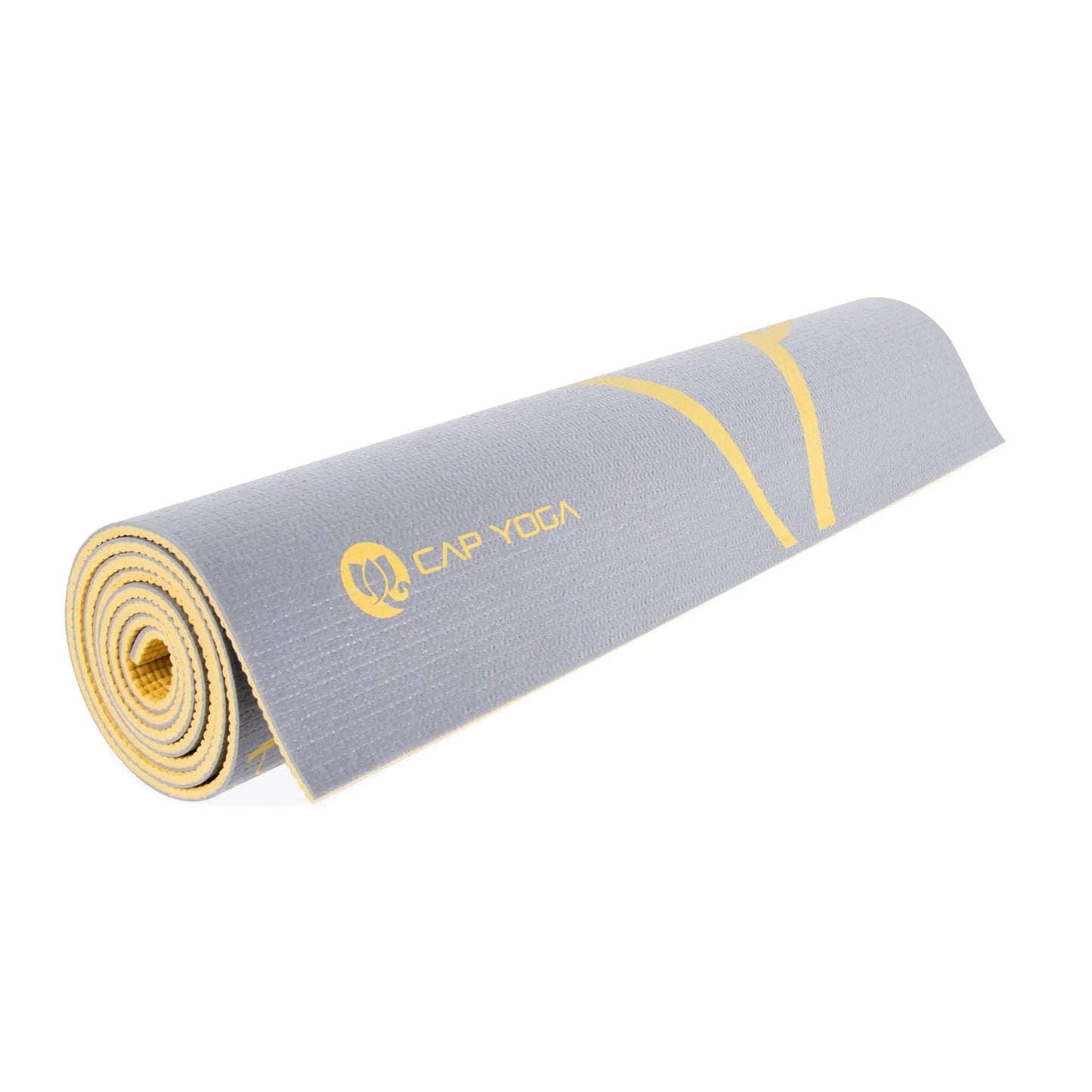 Double sided yoga mat, exercise mat, fitness equipment, 5mm, with straps, dahlia and ginkgo
