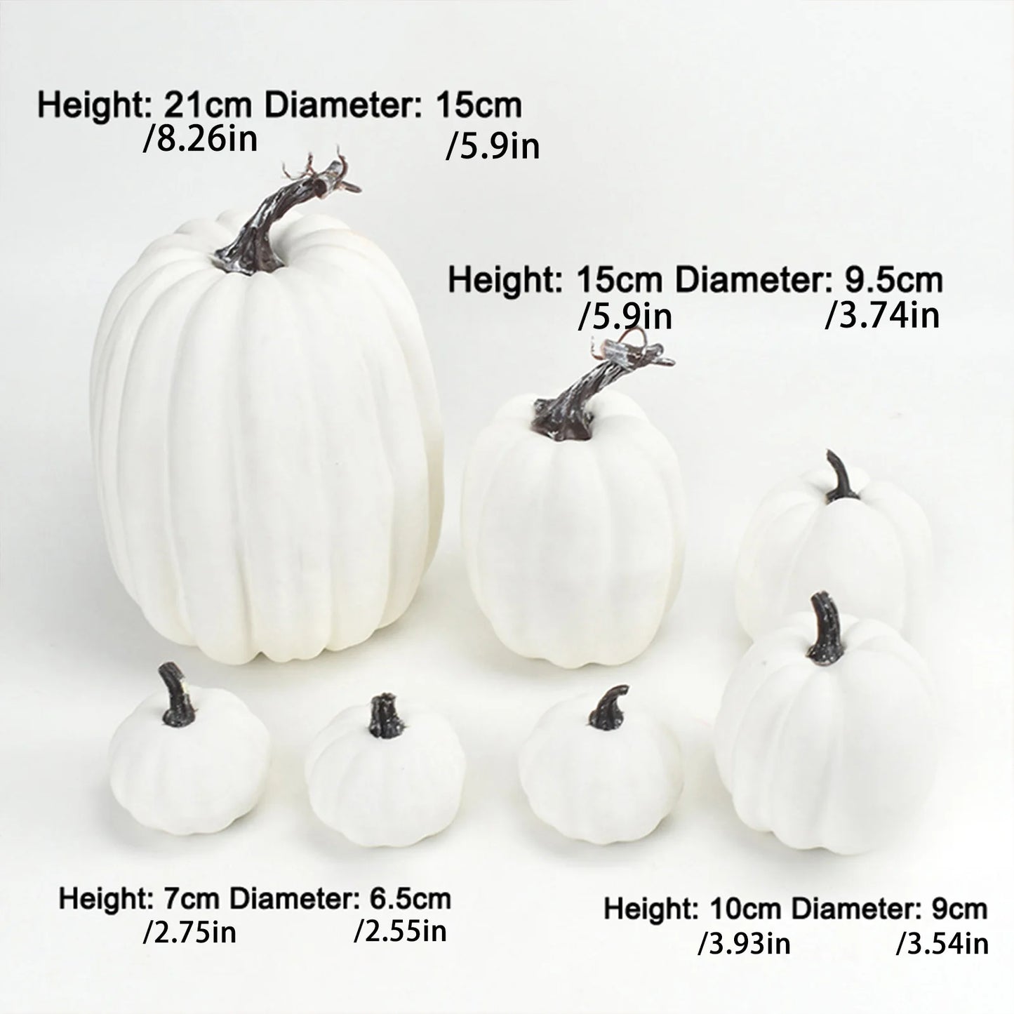 Realistic Halloween Pumpkin Model Set Artificial Decoration Fake Pumpkins for Home Party Decor Local shipment in the US