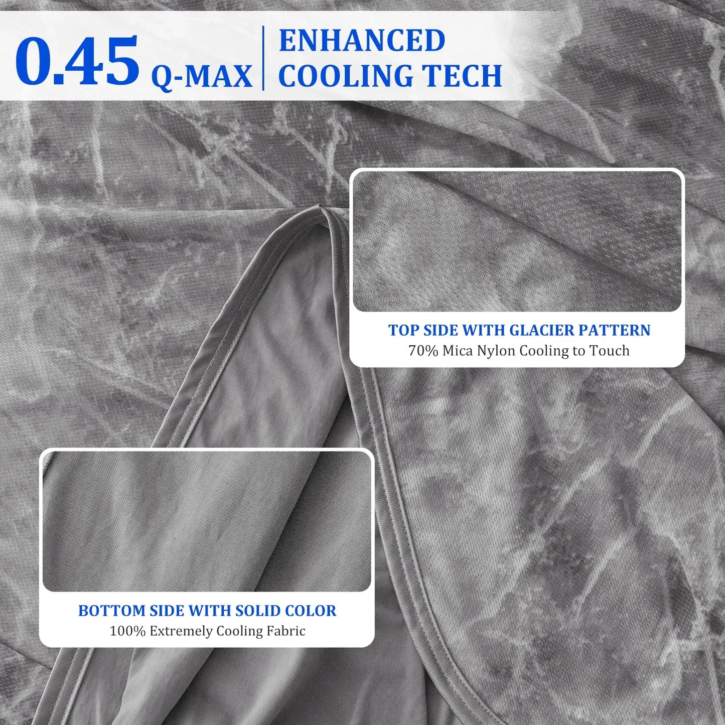 Cooling Blanket Tie Dye with Double Sided Effect-Lightweight Breathable Summer Blankets for Hot Sleepers and Night Sweats,Grey