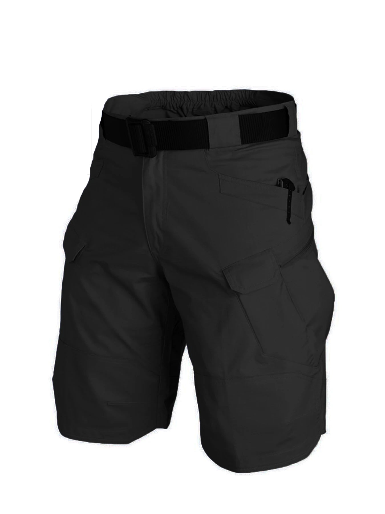 Men's shorts, loose straight leg pants, summer oversized multi pocket casual cropped pants, men's pure cotton tactical shorts
