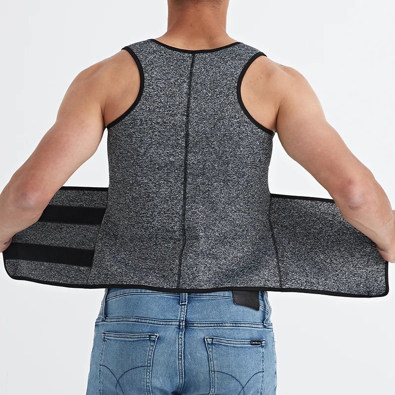 Men Exercise T-shirts Slimming Compression Training Vest Sauna Effect Tops Fitness Weight Loss Sportswear Workout Tracksuit