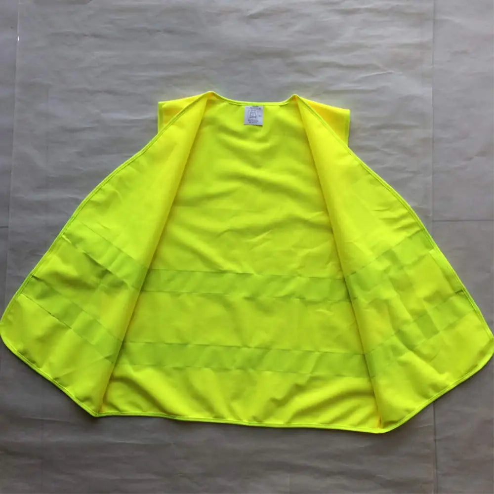 Fluorescent Green Reflective Vest Sleeveless Tops Traffic Running Safety Reflector with Reflective Stripe