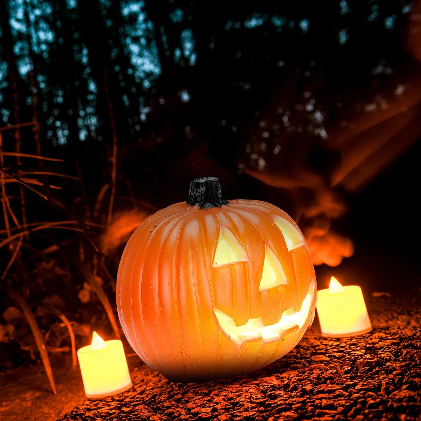 1pc 8in 21×19.5cm Halloween Easter Face Funny Hallow Pumpkin Lights Decorate Holiday Decorations