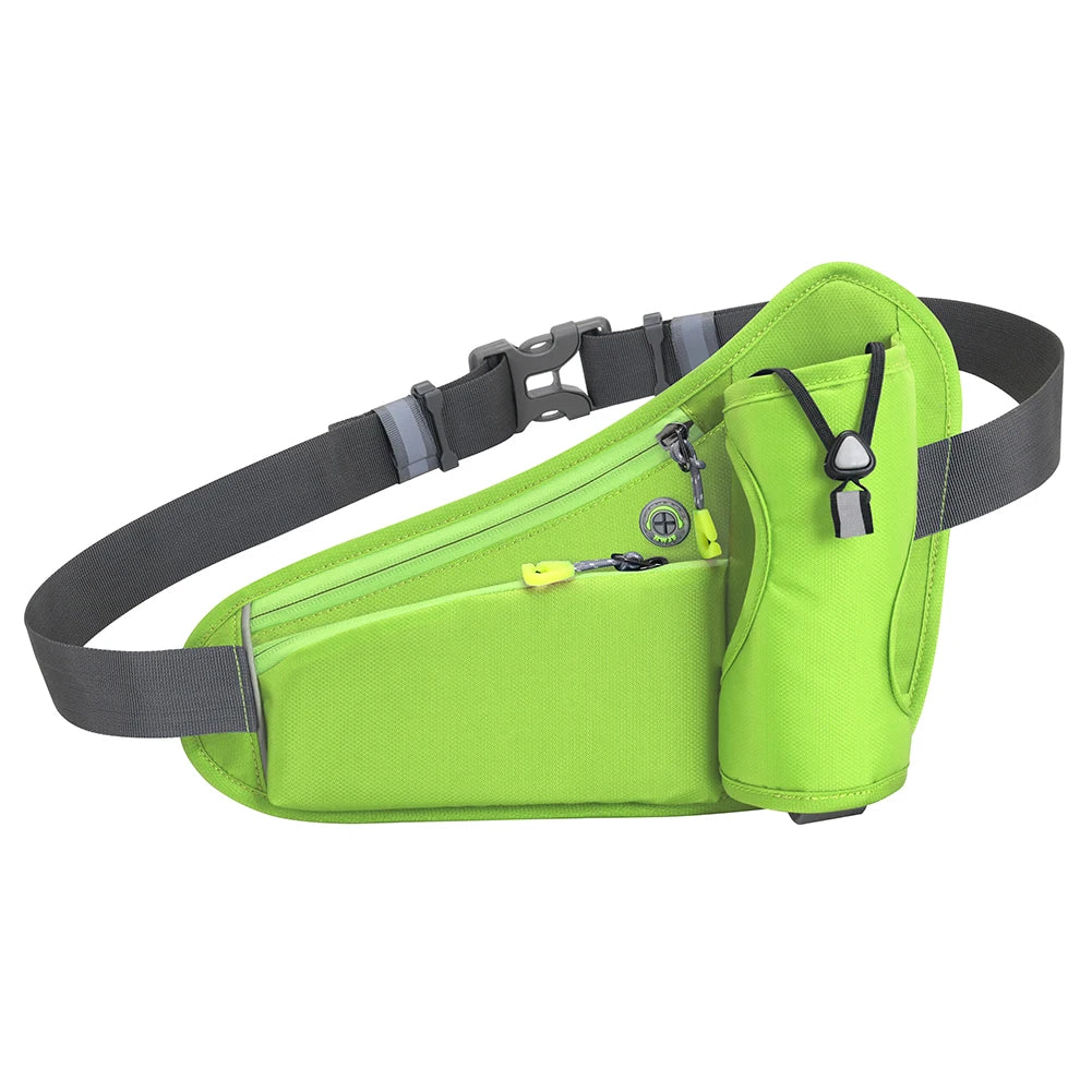Running Bag Cycling Bag Reflective Hydration Belt Pack Waterproof  Large Capacity Water Bottle Holder Bag for Hiking Walking
