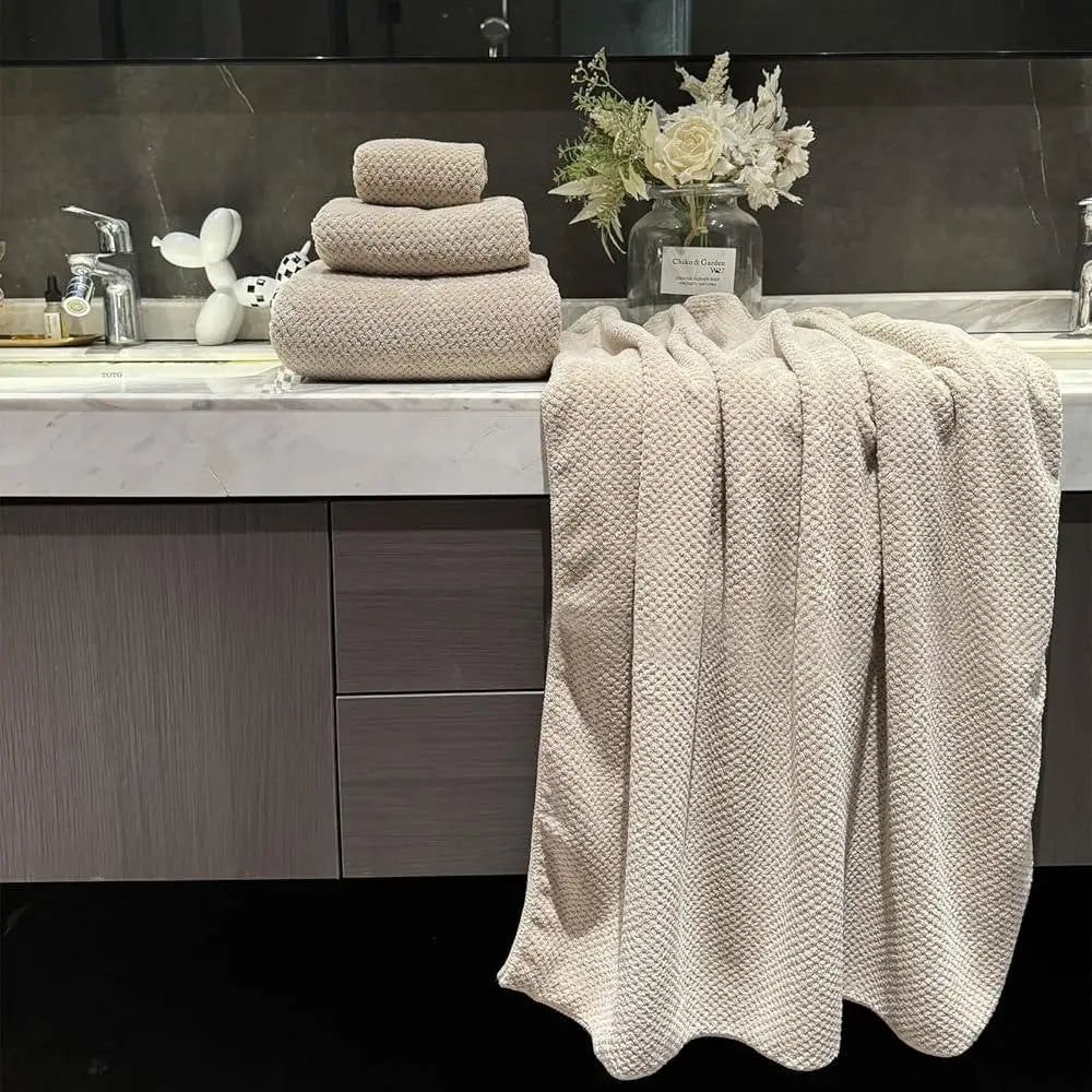 Super Soft Microfiber Bath Towels Set 6 Piece Quick Dry Extra Large Absorbent Shower Towels Daily Use